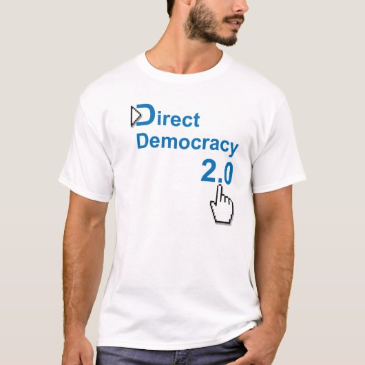 Directe democratie 2.0 t-shirt (Voorkant)