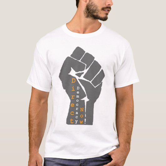Directe democratie nu t-shirt (Voorkant)