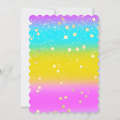 Directe download Birthday Party Gold Pinky Kaart (Achterkant)