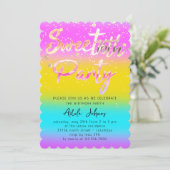 Directe download Birthday Party Gold Pinky Kaart (Staand voorkant)