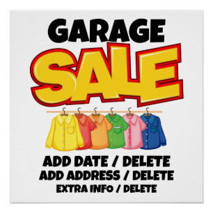 Directe download / fysieke garage verkoop perfect poster