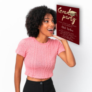 Directe downloadpartij Gold Burgundy Kaart
