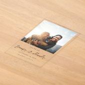 Directe Foto 2 Save the Date Acryl Uitnodigingen (Laagn)