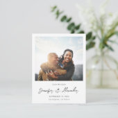 Directe Foto 2 Save the Date - White V2 Kaart (Staand voorkant)