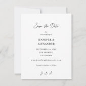 Directe Foto 2 Save the Date - White V2 Kaart (Achterkant)