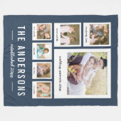 Directe foto collage bewerkbare achtergrondkleur fleece deken (Voorkant (Horizontaal))
