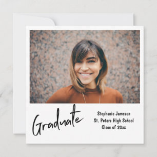 Directe foto- en Typografie Graduatpartij Kaart