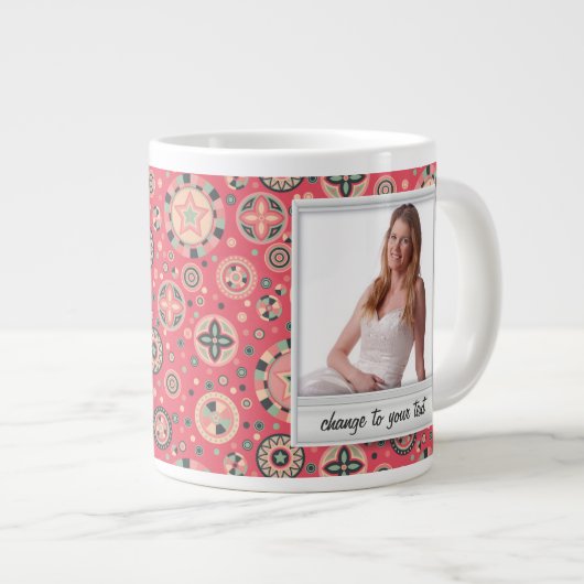 Directe foto - fotoframe met patroon grote koffiekop (Voorkant rechts)