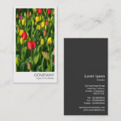 Directe foto - kleurrijke Tulpen Visitekaartje (Voorkant / Achterkant)