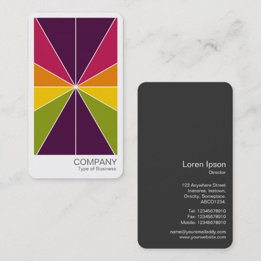 Directe foto - Kleursegmenten 01 Visitekaartje (Voorkant / Achterkant)