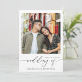 Directe foto Modern Wedding Kaart (Staand voorkant)
