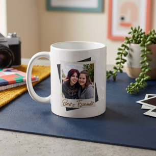 Directe foto stijl Beste vrienden foto sjabloon Koffiemok