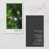 Directe foto - Zon door de bomen Visitekaartje (Voorkant / Achterkant)