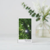 Directe foto - Zon door de bomen Visitekaartje (Staand voorkant)