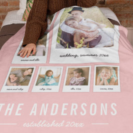 Directe Fotocollage Achtergrondkleur Bewerkbaar Fleece Deken