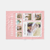 Directe Fotocollage Achtergrondkleur Bewerkbaar Fleece Deken (Voorkant (Horizontaal))
