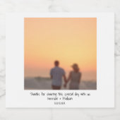 Directe fotonamen op aangepast bruiloft opnieuw in bier etiket (Enkel label)