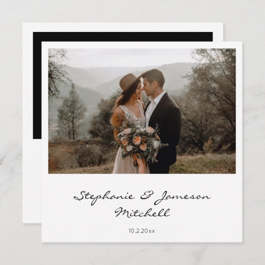 Directe foto's en typografie kaart (Voorkant / Achterkant)