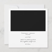 Directe foto's en typografie kaart (Achterkant)