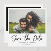 Directe foto's en typografie Sla de datum van afdr Kaart (Voorkant / Achterkant)