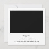 Directe foto's en typografie Sla de datum van afdr Kaart (Achterkant)