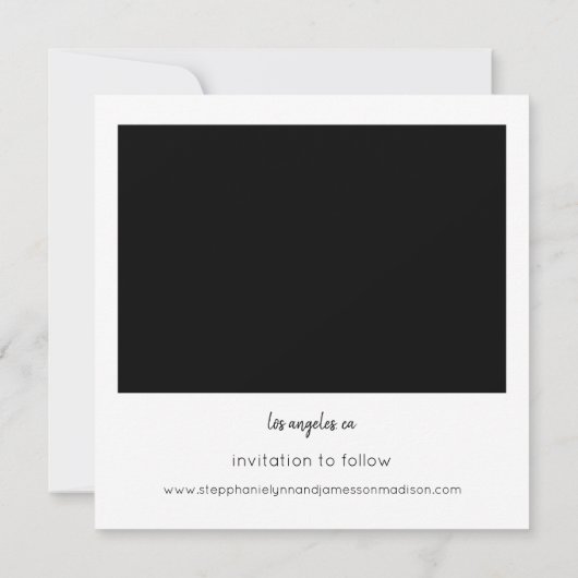 Directe foto's en typografie Sla de datum van afdr Kaart (Achterkant)