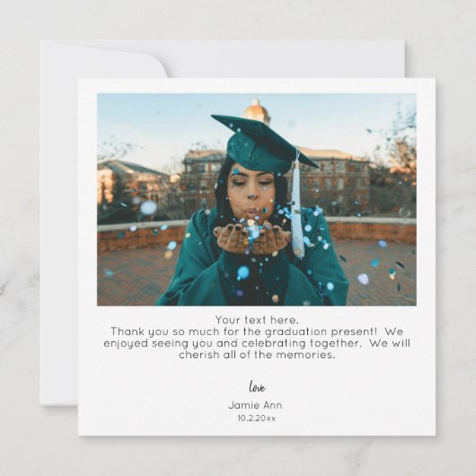 Directe foto's & Typografie Hartelijk dank - 2 fot Kaart (Achterkant)