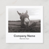 Directe fotostijl - Bedrijf - Donkey Vierkante Visitekaartje (Voorkant)