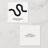 Directe fotostijl - Curvy Line 02 Vierkante Visitekaartje (Voorkant / Achterkant)