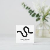 Directe fotostijl - Curvy Line 02 Vierkante Visitekaartje (Staand voorkant)