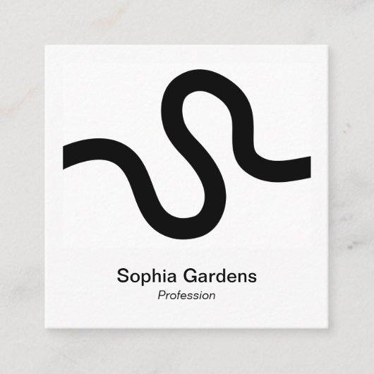 Directe fotostijl - Curvy Line 02 Vierkante Visitekaartje (Voorkant)