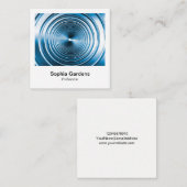 Directe fotostijl - Lang Lenblauw Vierkante Visitekaartje (Voorkant / Achterkant)