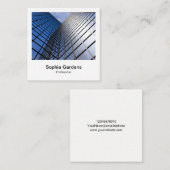 Directe fotostijl - Tall Building Vierkante Visitekaartje (Voorkant / Achterkant)
