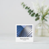 Directe fotostijl - Tall Building Vierkante Visitekaartje (Staand voorkant)
