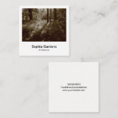 Directe fotostijl - Woodland Vierkante Visitekaartje (Voorkant / Achterkant)