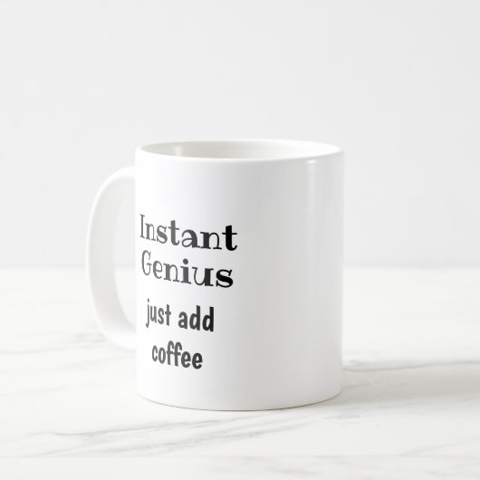 Directe Genius voegt enkel koffie citaat van de Fu Koffiemok (Voorkant links)