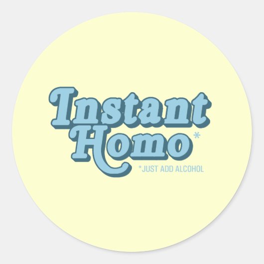 Directe Homo Ronde Sticker (Voorkant)