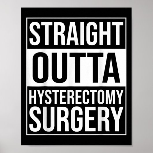 Directe hysterectomie verwijdering baarmoeder poster (Voorkant)