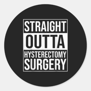 Directe hysterectomie verwijdering baarmoeder ronde sticker