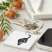 Directe kattencharme sleutelhanger (Voorkant Rechts)