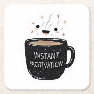 Directe Motivatie – Mooie Kawaii Koffiekop Kartonnen Onderzetters