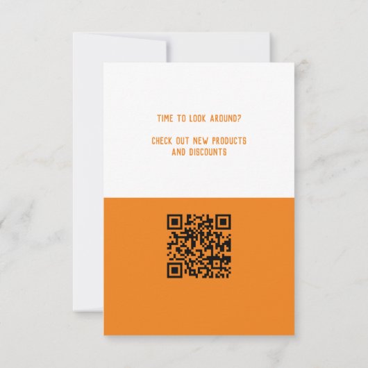 Directe Oranje Corporate QR Code Promo (Achterkant)