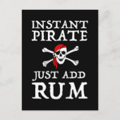 Directe piraat - voeg enkel Rum toe Briefkaart (Voorkant)