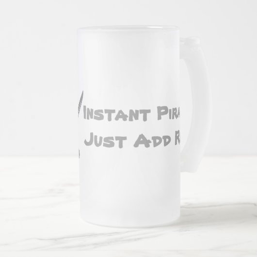 Directe piraat - voeg enkel Rum toe Matglas Bierpul (Voorkant rechts)