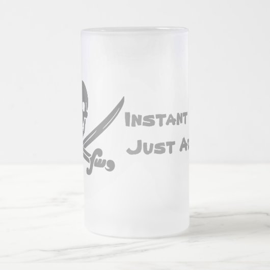 Directe piraat - voeg enkel Rum toe Matglas Bierpul (Center)