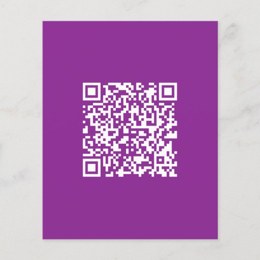 Directe QR-code met uw website-URL | Paars Flyer (Voorkant)
