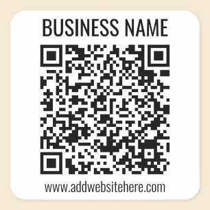 Directe QR-code (voer uw website-URL in om te wijz Vierkante Sticker