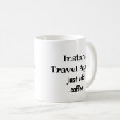 Directe reisagent voegt enkel koffie-offieprijsopg koffiemok (Voorkant rechts)