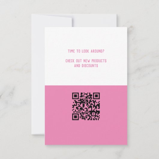 Directe roze Corporate QR Code Produit (Achterkant)