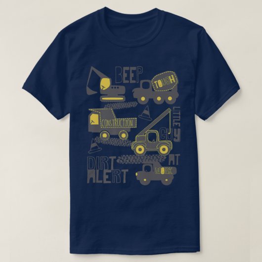 Directe waarschuwing backhoe de bestuurder van de t-shirt (Design voorkant)